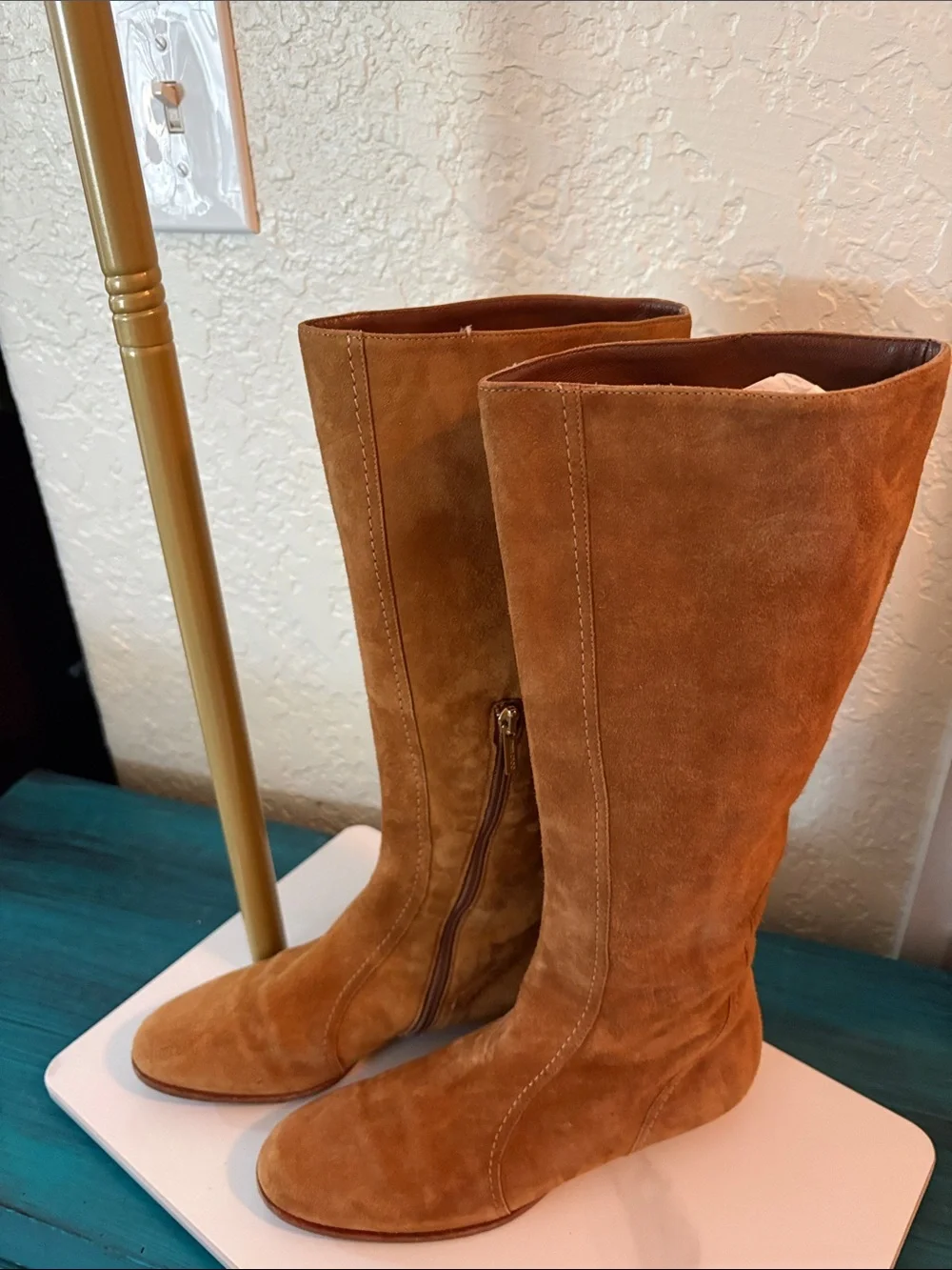 Jimmy Choo Tall Suede Over-the-Knee Boots in Cognac